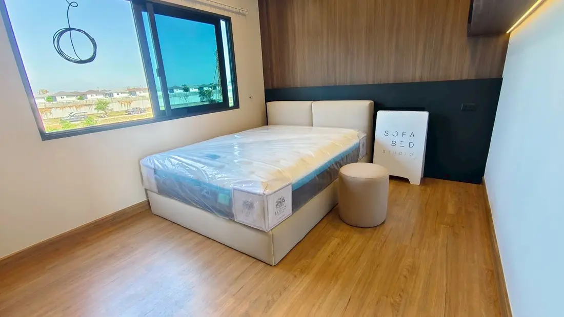 ผลงานหัวเตียงพาแนลคู่ Sofa Bed Studio