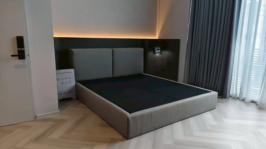 ผลงานหัวเตียงพาแนลคู่ Sofa Bed Studio