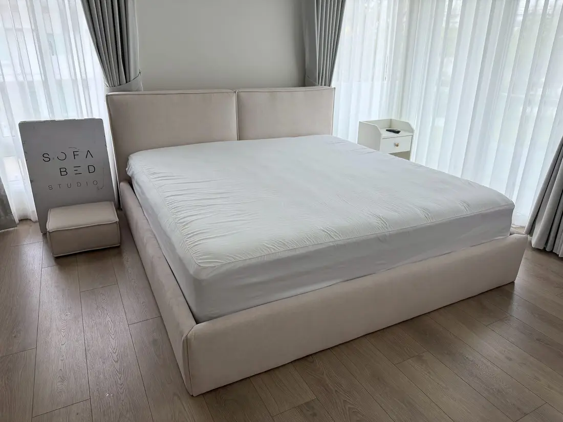 ผลงานหัวเตียงสี่เหลี่ยมคู่ Sofa Bed Studio