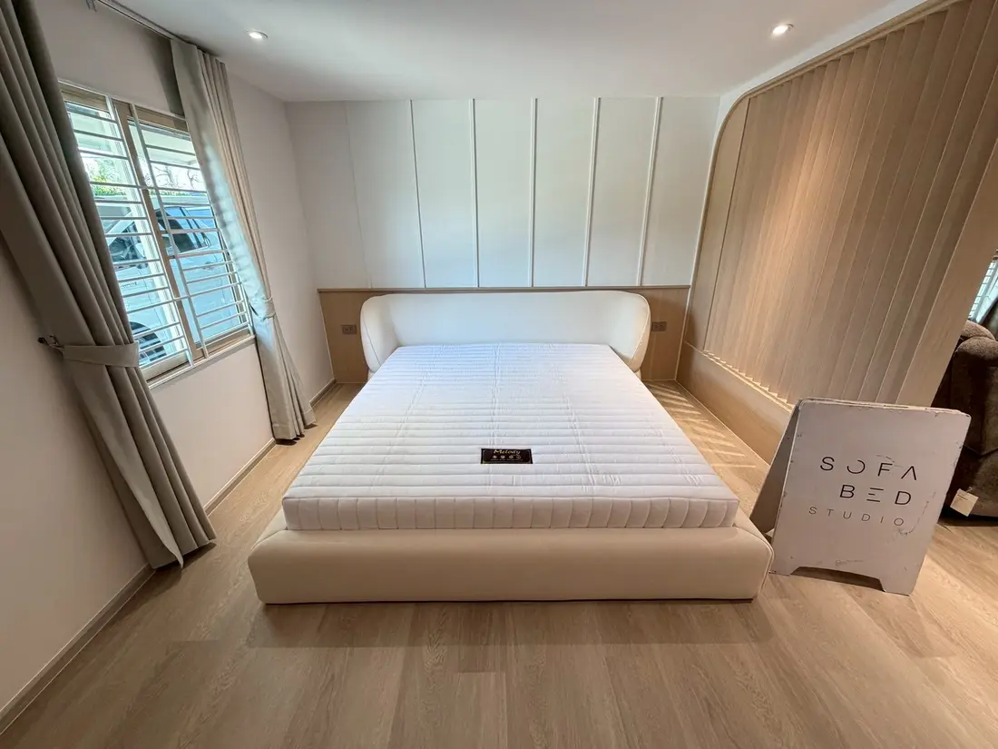 ผลงานเตียงหัวปีกนก Wingback Sofa Bed Studio