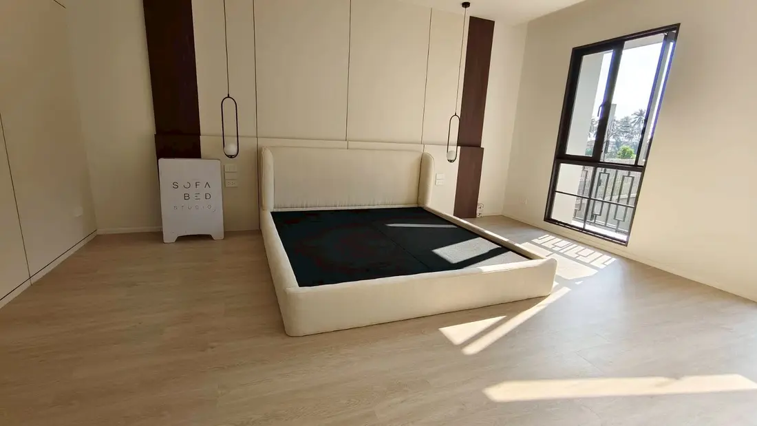 ผลงานเตียงหัวปีกนก Wingback Sofa Bed Studio