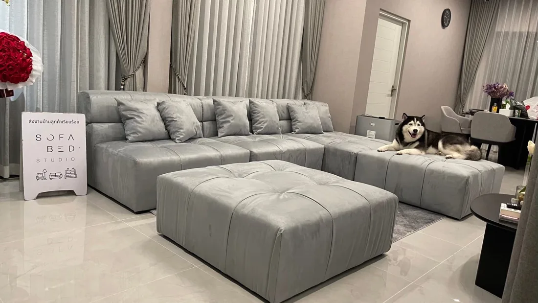 โซฟาลอนขนมปัง ผลงานจริง Sofa Bed Studio ภาพที่ 9