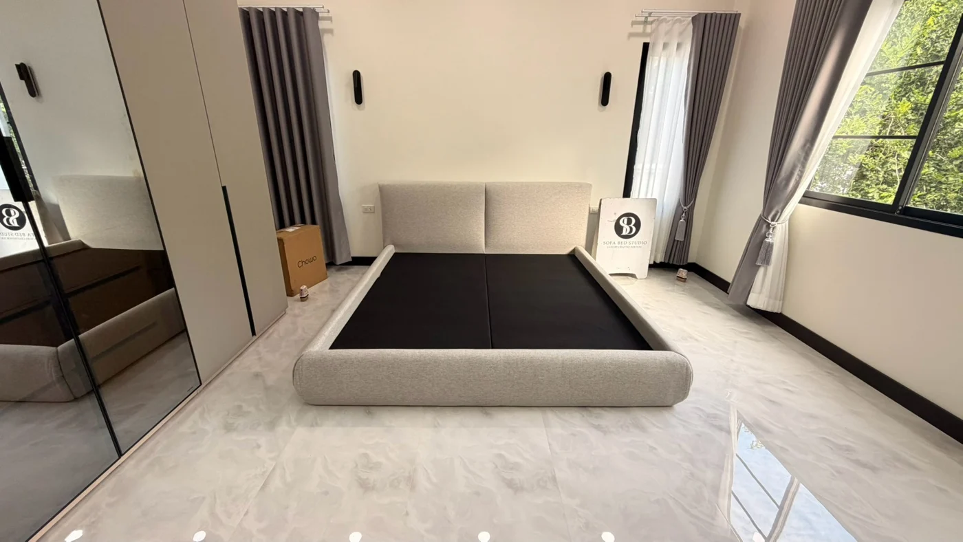 หัวเตียงพาแนลคู่ ผลงานสั่งทำจริงโดย Sofa Bed Studio · DP-001