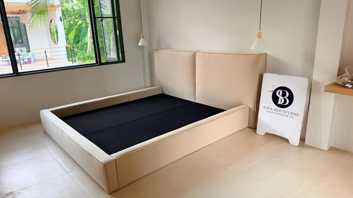 หัวเตียงสี่เหลี่ยมคู่ ผลงานสั่งทำจริงโดย Sofa Bed Studio · DS-001
