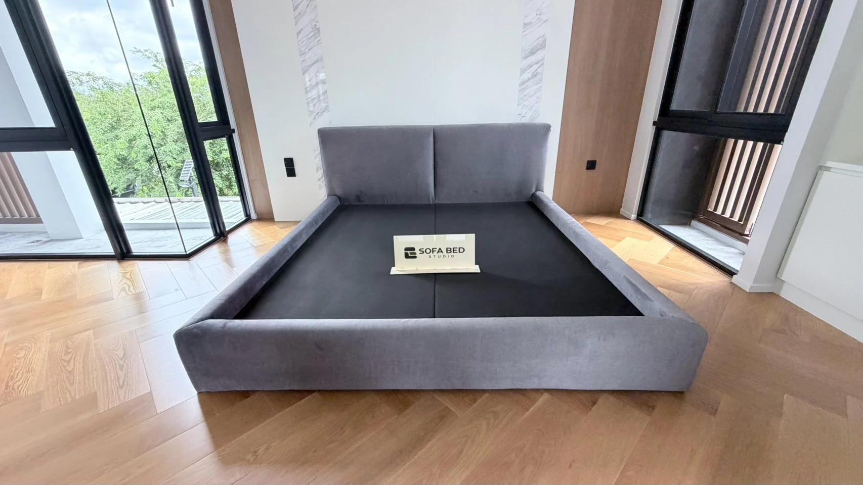 หัวเตียงพาแนลคู่ ผลงานสั่งทำจริงโดย Sofa Bed Studio · DP-059