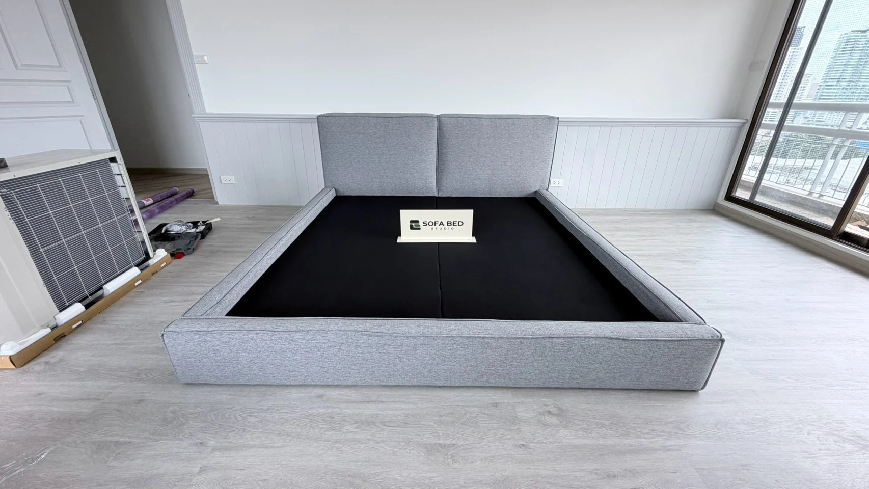 หัวเตียงสี่เหลี่ยมคู่ ผลงานสั่งทำจริงโดย Sofa Bed Studio · DS-032