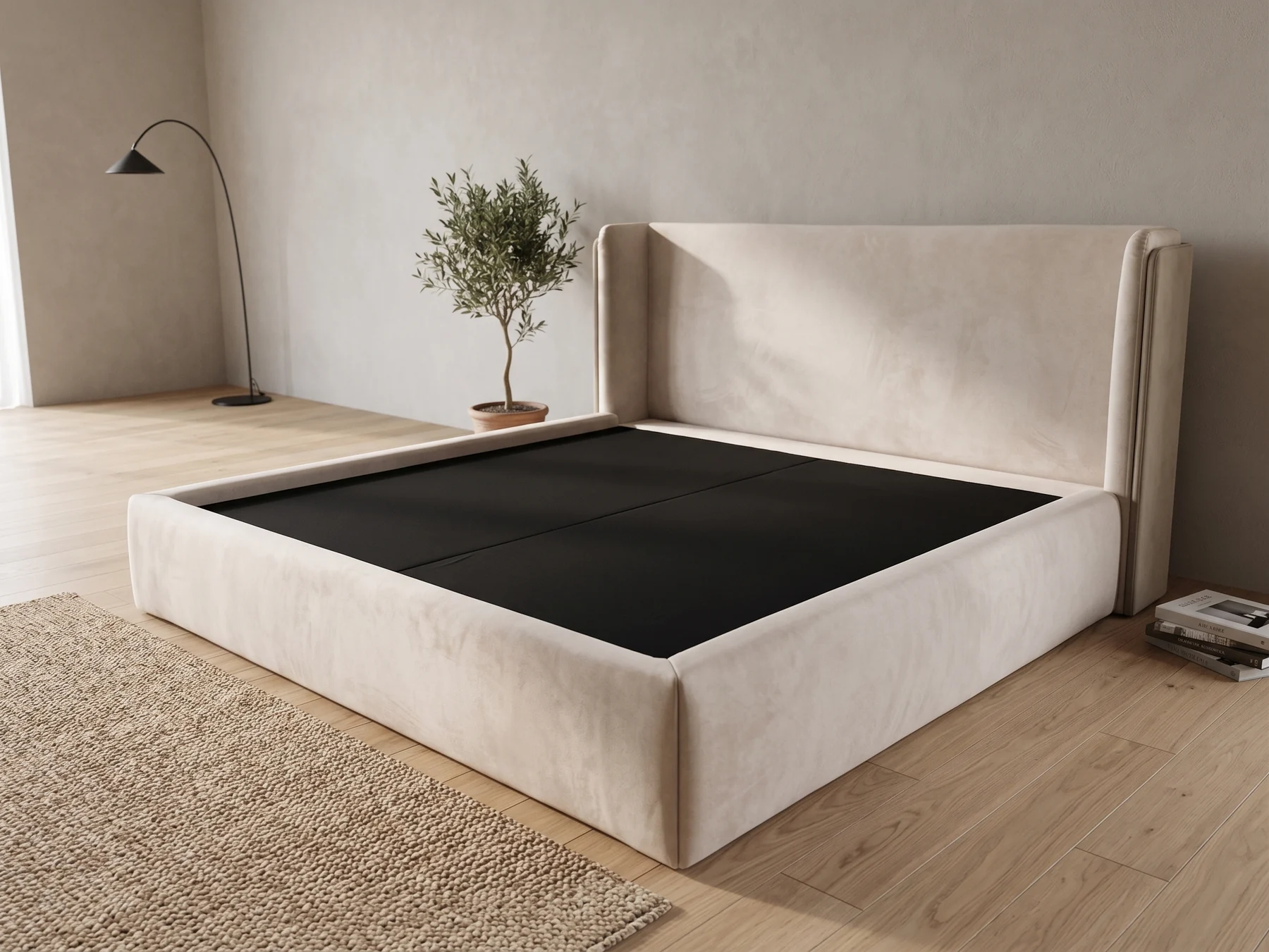เตียงหัวปีกนก ผลงานสั่งทำจริงโดย Sofa Bed Studio · WB-046