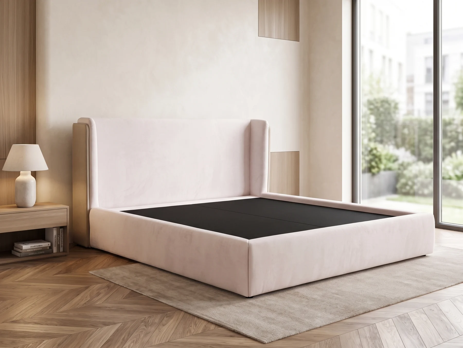เตียงหัวปีกนก ผลงานสั่งทำจริงโดย Sofa Bed Studio · WB-044