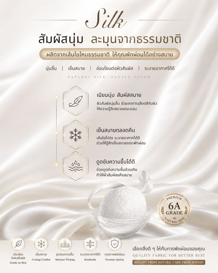 ผ้าปูที่นอนไหมซาติน